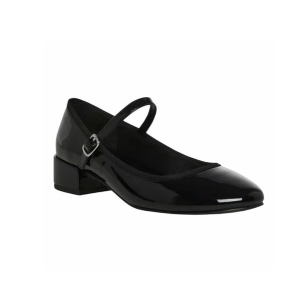 Madden Girl Tutuu Black Patent Leather Low Block Heel Girls 5